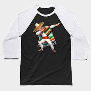 Dabbing Mexican Man Baseball T-Shirt